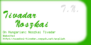 tivadar noszkai business card